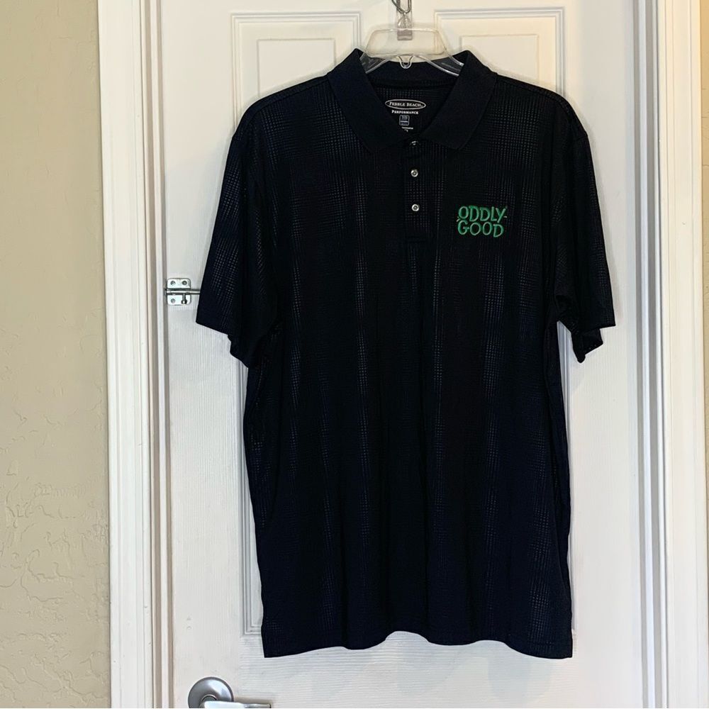 Pebble Beach Performance Golf Polo Size XXL Black Oddly Good